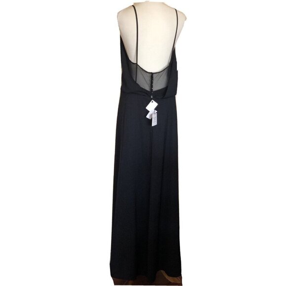 Six.Crisp.Days Nasty Gal Women's Black Deuces Are Wild Crepe Maxi Dress size L - Picture 3 of 16